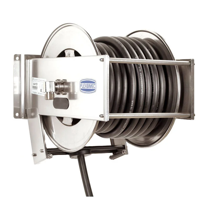 schlauchaufroller-automatisch-offen-1-ag-1-ig-edelstahl-schwenkbare-wandhalterung.webp Schlauchaufroller - Automatisch - Offen - 1" AG / 1" IG - Edelstahl - Schwenkbare Wandhalterung – Bild 1